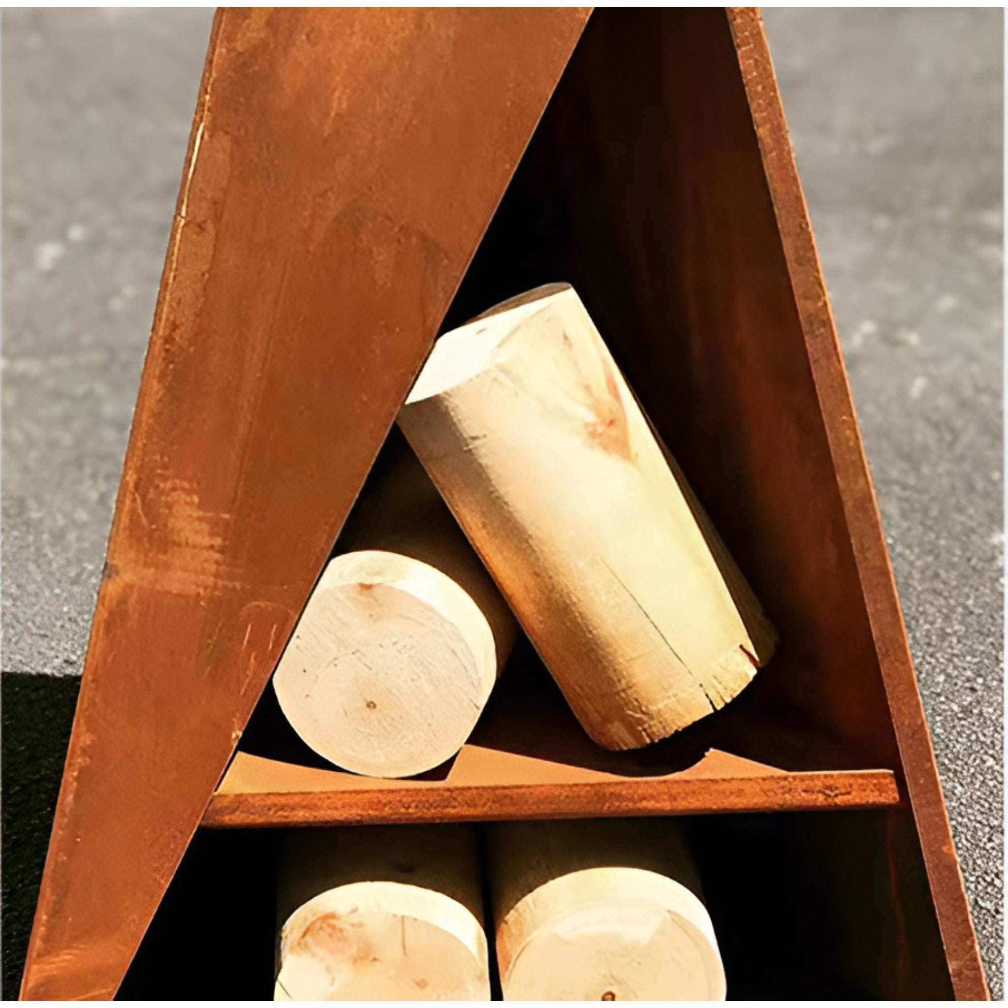 AurumHearth Apex Corten Fireplace
